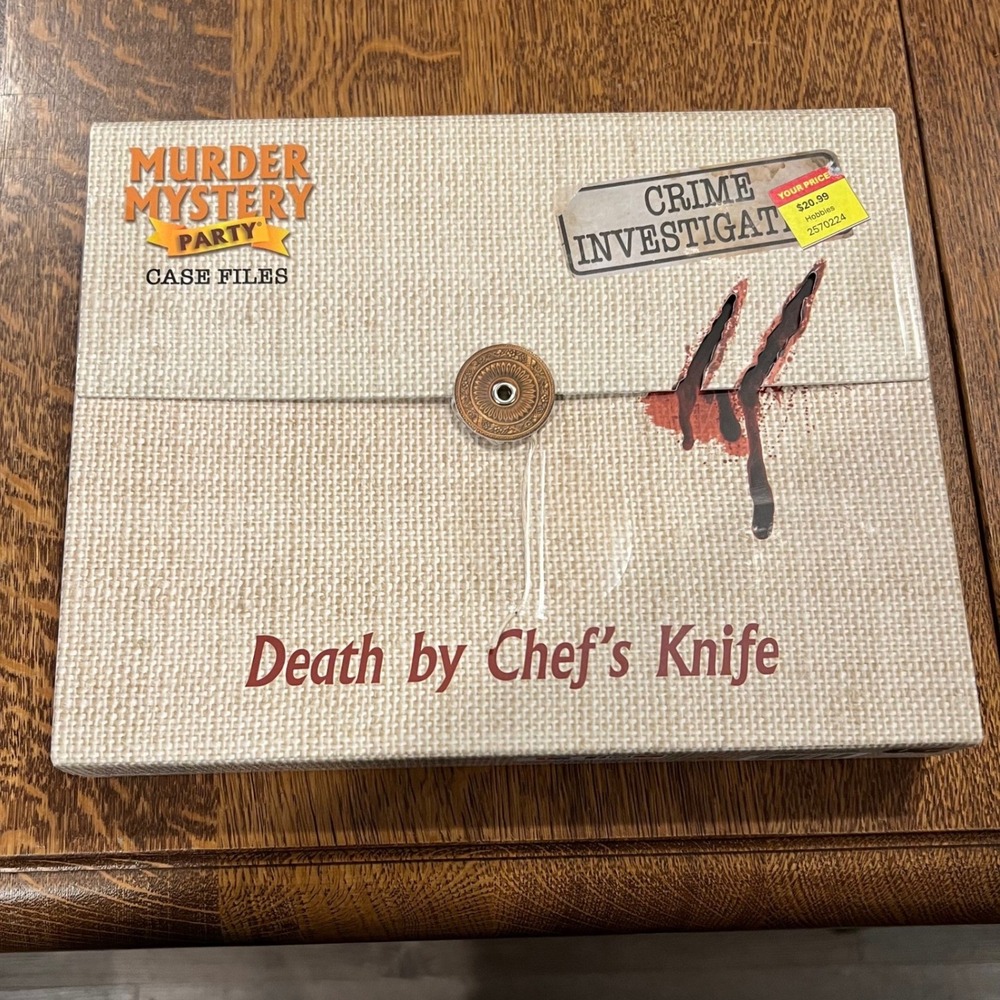 University Games Murder Mystery Party Case Files Death by Chef's Knife Game33283
